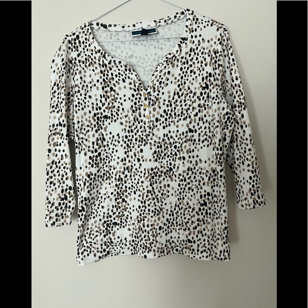 Karen Scott animal print top